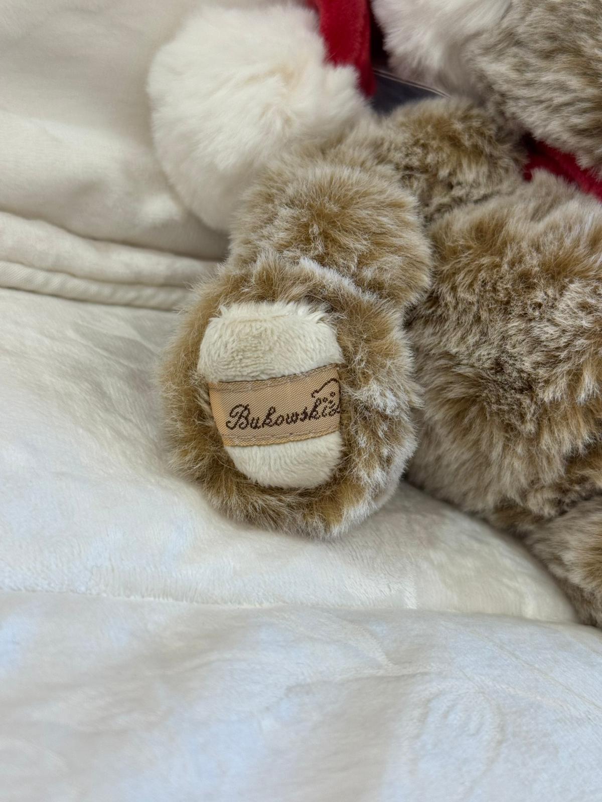 Orsetto peluche di natale con cappello rosso - H.15 cm - Bukowski